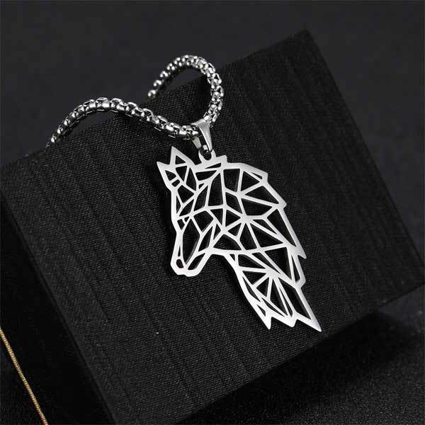 Collier loup origami
