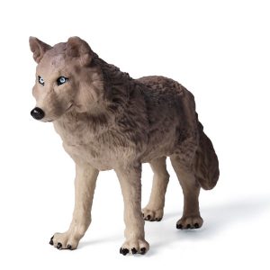 Figurine loup gris