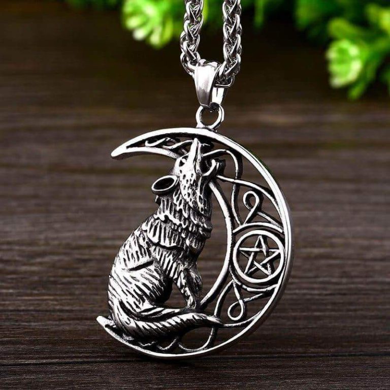 Collier Tête De Loup En Acier Inoxydable - Pendentif Loup Argenté - Chaîne Ajustable Pour Homme Et Femme